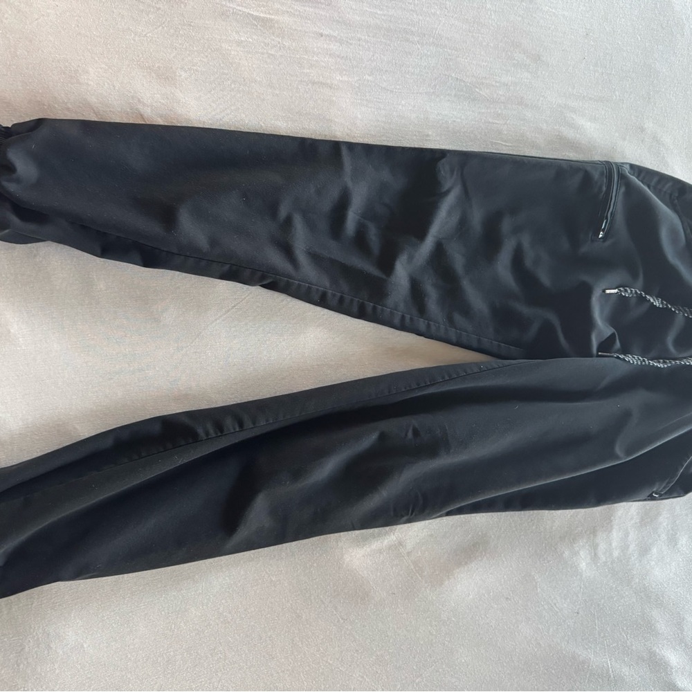 Jaanuu Black Track Pants with Elastic Waistband